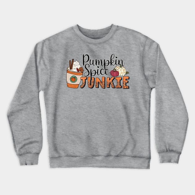 Pumpkin Spice Junkie Crewneck Sweatshirt by Erin Decker Creative